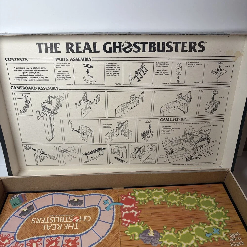 Vintage 1986 The Real Ghostbusters 3D Board Game INCOMPLETE Replacement Parts